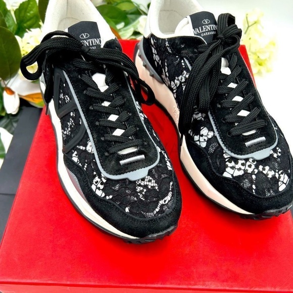 Valentino Garavani Shoes - AUTHENTIC VALENTINO GARAVANI LACE STUDDED SNEAKERS Sz 41